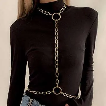 Punk Body Harness for Women - Sexy Adjustable Statement Necklace