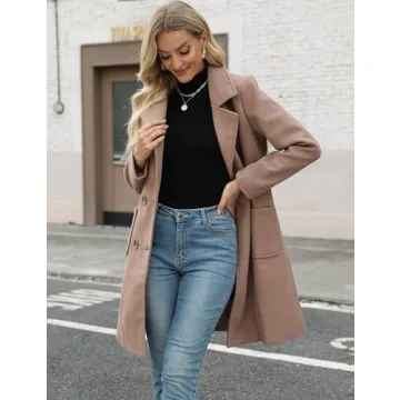 Stylish Women's Camel Mid-Long Winter Coat