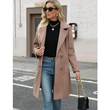 Stylish Women's Camel Mid-Long Winter Coat