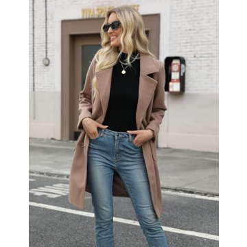 Stylish Women's Camel Mid-Long Winter Coat