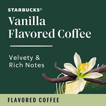 Starbucks K-Cup Coffee Pods, Vanilla Flavored Coffee, Naturally Flavored, 100% Arabica, 6 boxes (60 pods total)