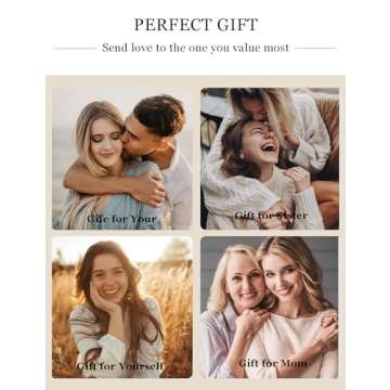 ZNBOH Adjustable Birthstone Initial Rings for Women