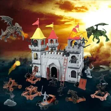 Medieval Castle Knight Toy Soldier Building Kit Set