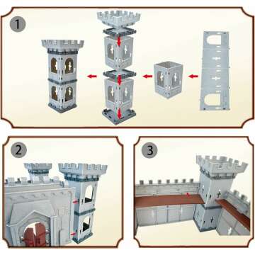 Medieval Castle Knight Toy Soldier Building Kit Set