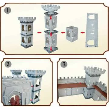 Medieval Castle Knight Toy Soldier Building Kit Set