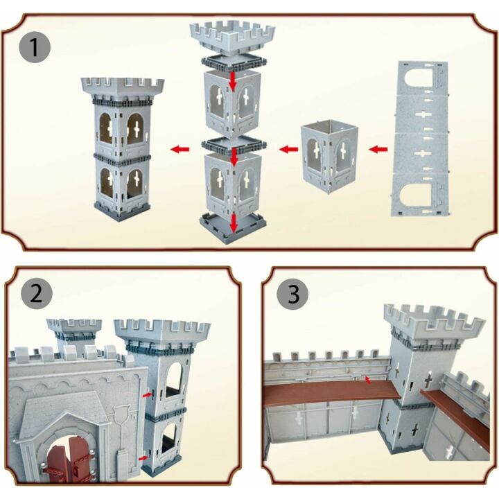 Medieval Castle Knight Toy Soldier Building Kit Set