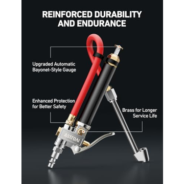 AstroAI T3 Heavy-Duty Tire Gauge with Inflator - 120 PSI