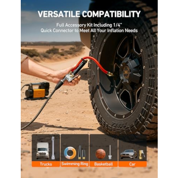 AstroAI T3 Heavy-Duty Tire Gauge with Inflator - 120 PSI