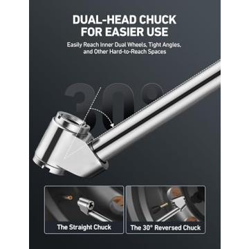 AstroAI T3 Heavy-Duty Tire Gauge with Inflator - 120 PSI