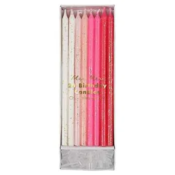 Meri Meri Glitter Birthday Candles (Pack of 24), 5.75" Tall, Unscented Meri Meri Candles