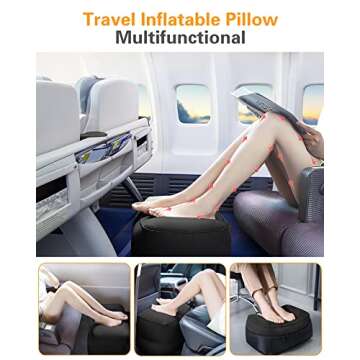 Sunany Inflatable Foot Rest Pillow - Adjustable Travel Comfort for Adults & Kids