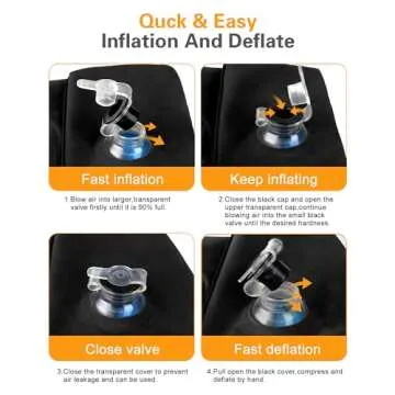 Sunany Adjustable Inflatable Travel Foot Rest Pillow