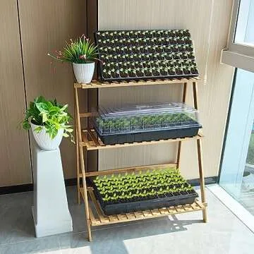 RooTrimmer Deep 72 Cell Seedling Trays, Thick Durable 72 Cell Plug Tray Big Cell Seed Trays for 1020 Flat Trays Germination (10-Pack, 21.25"×11", 2.36" Height, High)