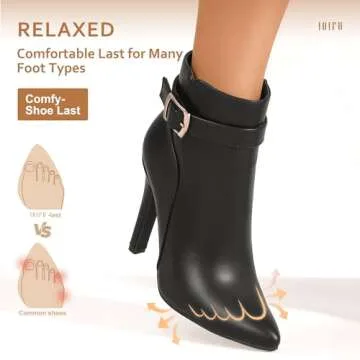 IDIFU Women’s Stylish Dana High Heel Ankle Booties