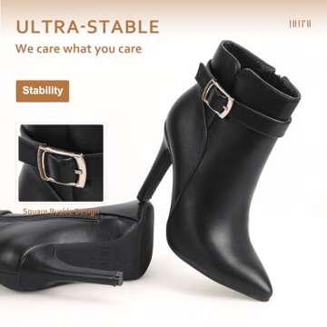 IDIFU Women’s Stylish Dana High Heel Ankle Booties