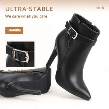 IDIFU Women’s Stylish Dana High Heel Ankle Booties