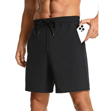 CRZ YOGA Men's Linerless Workout Shorts - 7'' Quick Dry Running Sports Athletic Gym Shorts with Pock...