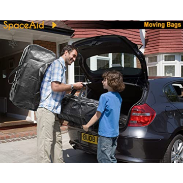 SpaceAid Heavy Duty Moving Bags with Backpack Straps and Storage Totes
