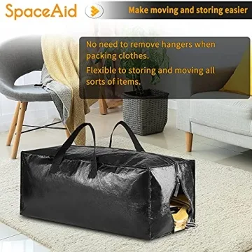 SpaceAid Heavy Duty Moving Bags with Backpack Straps and Storage Totes