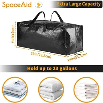 SpaceAid Heavy Duty Moving Bags with Backpack Straps and Storage Totes