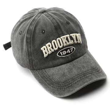Brooklyn Cap Vintage Baseball Cap Black for All