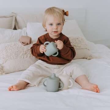 KIDSco Silicone Sippy Cup for Babies and Toddlers