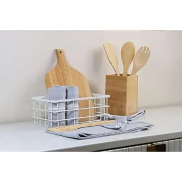 LANE LINEN Kitchen Towels Set - 100% Pure Cotton Dish Towels for Kitchen, Super Absorbent Kitchen Hand Towel, Grey Tea Towels, Soft & Durable Dish Cloths, Pack of 6 – 15”x25”, Grey Chambray