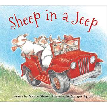 Adorable Sheep in a Jeep Board Book - Rhyming Fun for Toddlers!