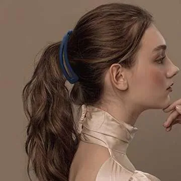 Velscrun 7 pcs Banana Clips Hair for Thick Hair, Strong Hold Ponytail 4" Large Matte Banana Clips for Women and Girls for Fine Hair Curly Hair Accessories