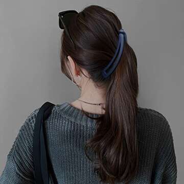 Velscrun 7 pcs Banana Clips Hair for Thick Hair, Strong Hold Ponytail 4" Large Matte Banana Clips for Women and Girls for Fine Hair Curly Hair Accessories