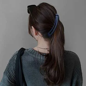 Velscrun 7 pcs Banana Clips Hair for Thick Hair, Strong Hold Ponytail 4" Large Matte Banana Clips for Women and Girls for Fine Hair Curly Hair Accessories