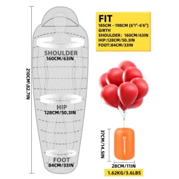 Bessport Mummy Sleeping Bag Warm Washable Outdoor Gear