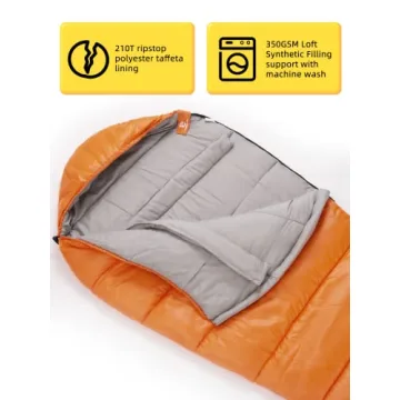 Bessport Mummy Sleeping Bag Warm Washable Outdoor Gear