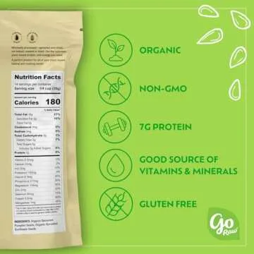 Go Raw , Sprouted Pumpkin and Sunflower Seed Mix| Keto | Vegan | Gluten Free Snacks | Organic | Superfood (Packaging May Vary), 14 oz(Single) (71450-64157), .0 Oz, Unsalted Mix 1 Pound 16.0 Ounce