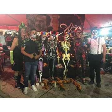 Idgreatim Girls 3D Gold Skeleton Halloween Bodysuit