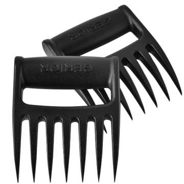 Gerior Meat Shredder Claws for Shredding Pulled Pork, Chicken - Bear BBQ Tool - Large