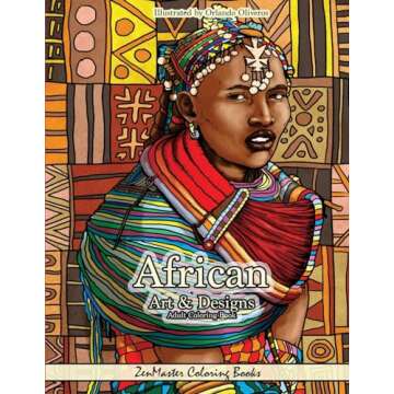 African Art and Designs: Adult Coloring Book for Stress Relief