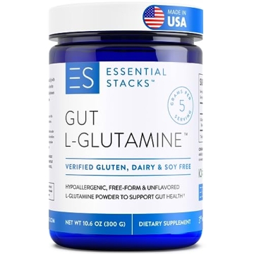Essential Stacks Gut L-Glutamine Powder - Pure Support for Gut Health