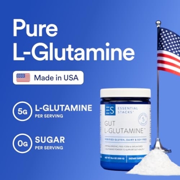 Essential Stacks Gut L-Glutamine Powder - Pure Support for Gut Health