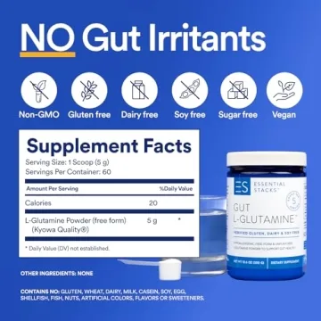 Essential Stacks Gut L-Glutamine Powder - Pure Support for Gut Health
