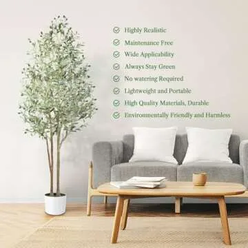 Alupssuc 6ft Faux Olive Tree Indoor Decor