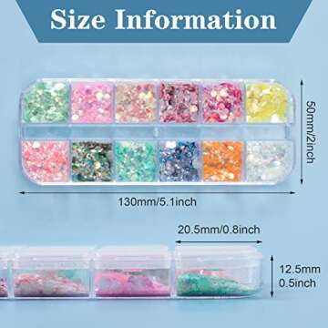 24 Colors Glow in The Dark Glitter, PAGOW High Luminous Iridescent Chunky Glitter Gel, Resin Non Self-Adhesive UV Black Light Glitter for Eyeshadow, Face, Body, Halloween Makeup