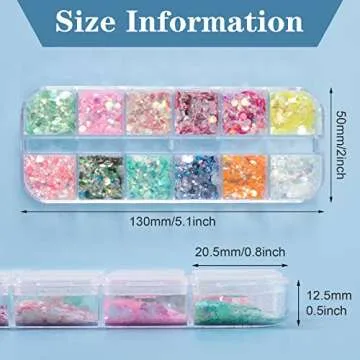 24 Colors Glow in The Dark Glitter, PAGOW High Luminous Iridescent Chunky Glitter Gel, Resin Non Self-Adhesive UV Black Light Glitter for Eyeshadow, Face, Body, Halloween Makeup