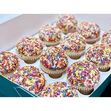 Dye Free Sprinkles - 2.2 Pounds - Rainbow Sprinkles for Ice Cream - Vegan, No Artificial Dyes - Bulk Sprinkles - Non-GMO Cupcake Sprinkles