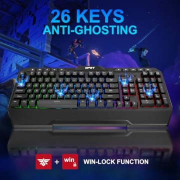 NPET K32 Wireless Gaming Keyboard with RGB Backlighting