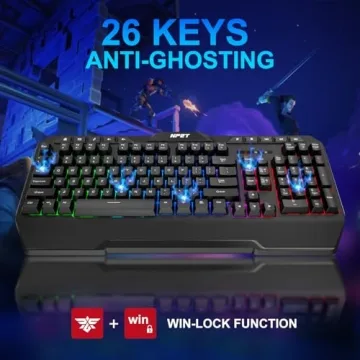 NPET K32 Wireless Gaming Keyboard with RGB Backlighting