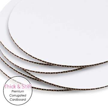 10 Inch White Cake Boards [24 Pack] Cake Rounds, Disposable Cake Board, Cake Base Cardboard, 10" Cake Circles Plate or Stand