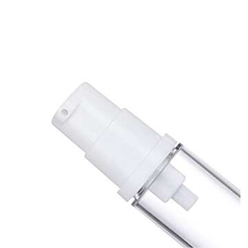 Wresty 12 Pcs Vacuum Lotion Bottles Plastic Empty Airless Pump Bottles Travel DIY Cosmetic Cream Pump Bottles Makeup Foundation Toiletries Liquid Vacuum Container (5ml)