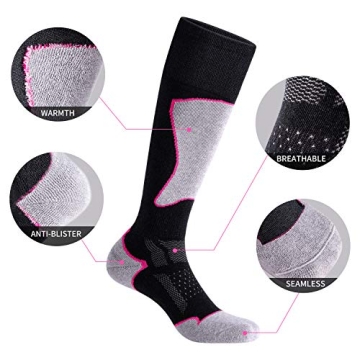 CelerSport Women's Ski Socks - Warm Thermal Performance for Winter