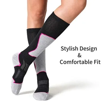 CelerSport Women's Ski Socks - Warm Thermal Performance for Winter